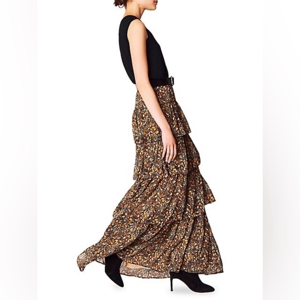Ba&sh Long Floral Tiered Maxi Skirt NWOT